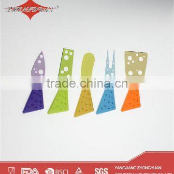 5 Pcs Colorful Wholesale Cheese Knives Set for Kitchen Gadget 2015 photo-4