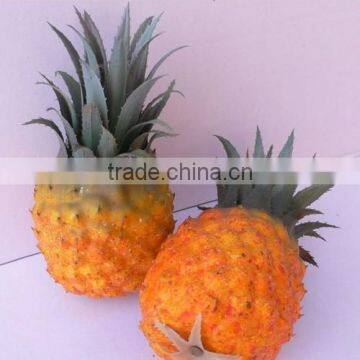 2 Artificial Pineapples Fake Faux Fruits and Vegetables