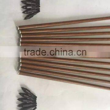 New Bamboo Pattern Pure Carbon Fletched Arrows With Tapered Points