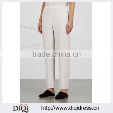 Wholesale Women Apparel Casual Design Elasticated Waist Stone Silk Crepe Trousers(DQE0371P)