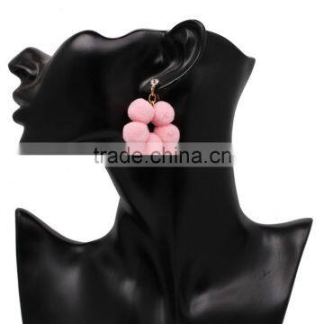 Bohemian Colorful Pompon Dangle Earrings for Women photo-6