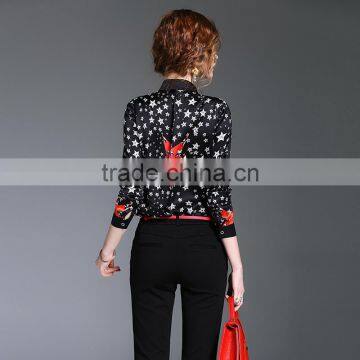 Maxnegio Long Sleeve Latest Blouse Office Printed Designs photo-5