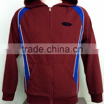 2016 New fashion designs top quality hoodies men athletic matching color long sleeve full zip jackets