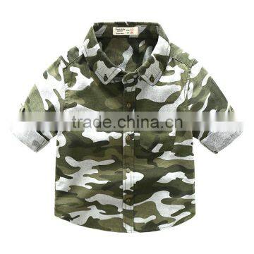 S33443W Boys Long Sleeve Shirt Cotton Boys Camouflage Blouse photo-4