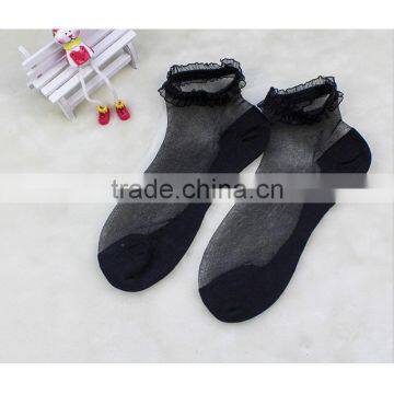 Fashion 20pcs/10pairs/lot Casual Crystal Silk Female Short Summer Sexy Transparent Elastic Lace Socks Women photo-4