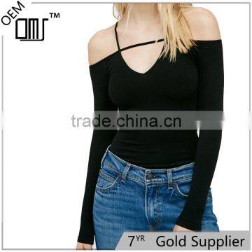 2017 OEM Cool Next-to-skin Fit Stretchy Layering Black Fitted Blouse