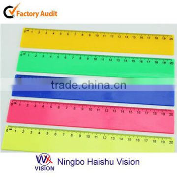 2014 hot selling transparent 20cm straight ruler