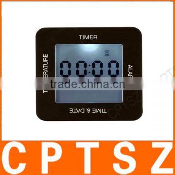 Multi-functional Digital 4 Sided Rotating Alarm Clock Timer Calendar Display Time Date Temperature photo-4