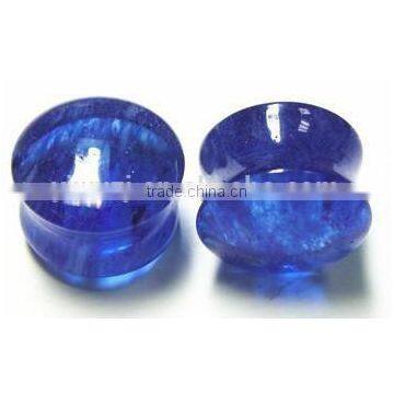 2015 Newest High Quality Double Flare Glass Ear Plug More Color Choose photo-3