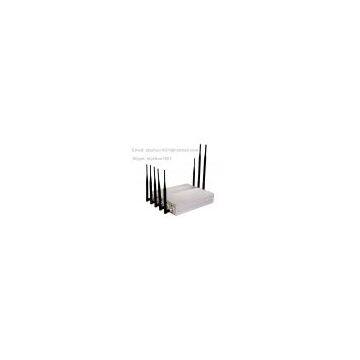 20W 8 antennas Wimax 4G GSM 3G Wifi GPS jammer block isolator shield, with car charger