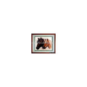 Horses (embroidery craft/ handmade embroidery/embroidery painting)