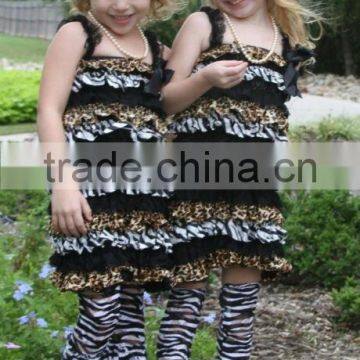 Animal Pattern Lace Petti Dress for Girl