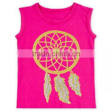 Wholesale teenager baby girls dream catcher tops baba suit kids shirt M6082112