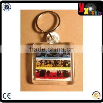 As Is THE POLICE Red Blue STING PHOTO DouBLe SIDED ZIPPER PULL Acrylic KEYCHAIN/shipping company