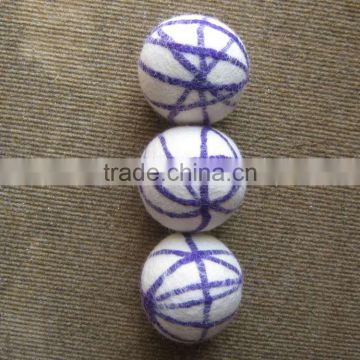 Decorative woolen dryer felt ball