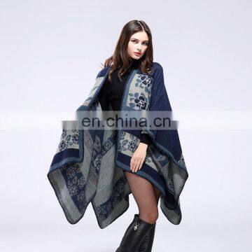 Europe And Winter Thickening Warm Shawl Cloak Coat Ladies Scarf photo-2
