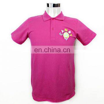 Custom embroidery red cotton polo shirts for kids