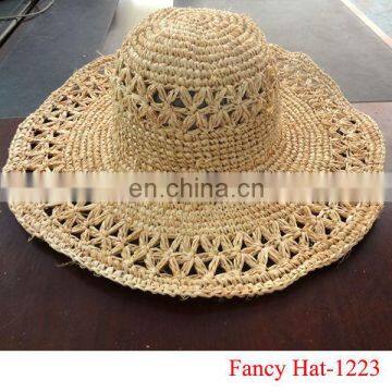 Fashion Summer Skimmer boater straw hat wholesale