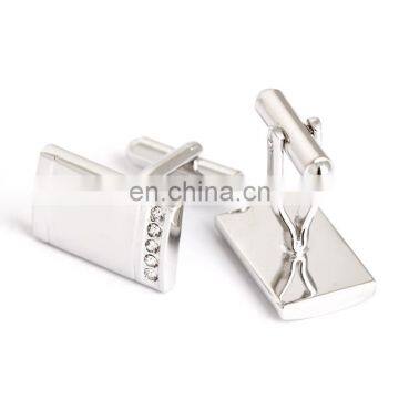 Delicate Rhinestone Simple Jewelry Men Shirt Cufflinks photo-4