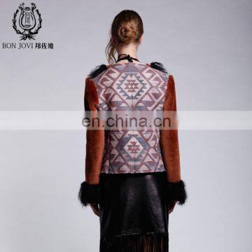 Fashion Sheep Fur & Skin Jacket Mogolian Sheep Fur Trim Sheepskin Fur Coat Hot Sale Ladies Fur Dress photo-4