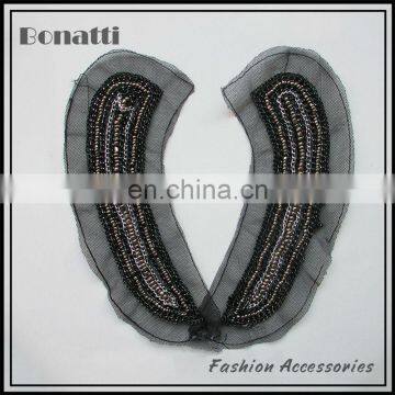 Doll shape collar shape chain and bead collar trim