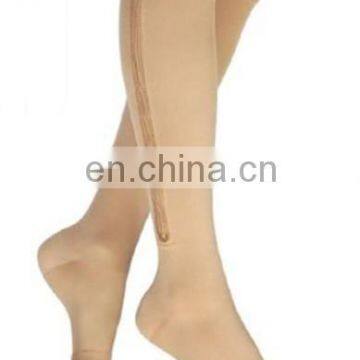 High Quality Best Price Anti Varicose Compression Stocking With Zipper, Health Care Compression Stocking