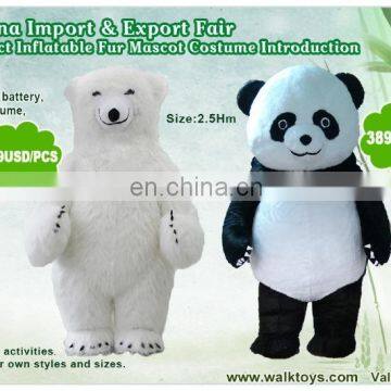 Super Funny Fur Inflatable Polar Bear Mascot Costume!!! photo-5