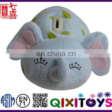 Wholesale custom elephant shaped plush piggy bank