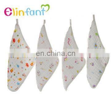 Elinfant six layer muslin baby wash cloth baby handkerchief wholesale