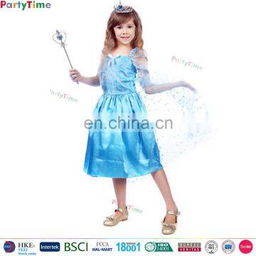 elsa and anna fancy dresses party costume halloween frozen dress for kids