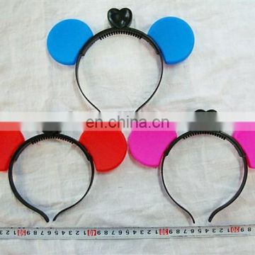 cheap party plastic LED flashing lighted Mouse ear headband PH-0059