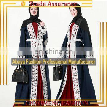 1498# New Model Dubai Fabric Egypt Wholesale Kimono Muslim Black Islamic Abaya Collection