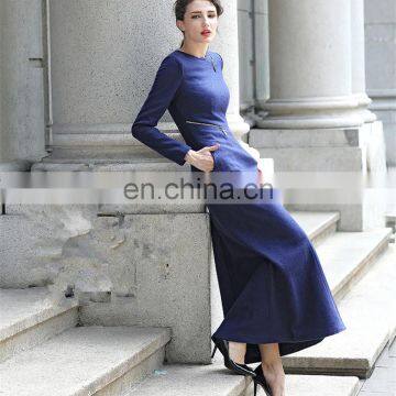 T-D626 Fashion Winter Wool Maxi Dress Custom Women Islamic Clothing photo-3