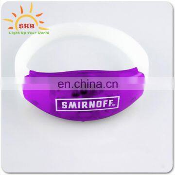 Free sample ! hot Sale flashing led bracelet,voice control bracelet,glow in the dark bracelet