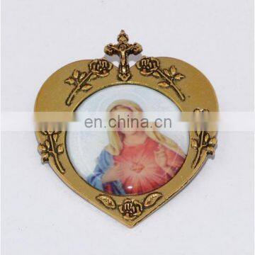 Fashion Metal Label Pin, Heart Shape Religious Lapel Pin photo-4