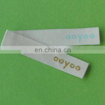 soft cotton woven main and size label for cloting manufactory