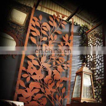 CNC cutting rustic corten steel screen