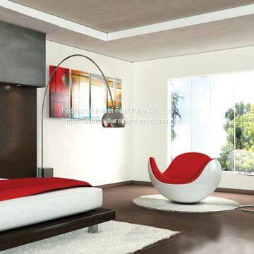 Modern Creative Design Fiberglass White Ball Shaped Leisure Rocking Chairs photo-3