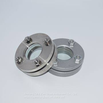 Industrial Glass Tube Fitting Flange Sight Glass Oil Level Indicator