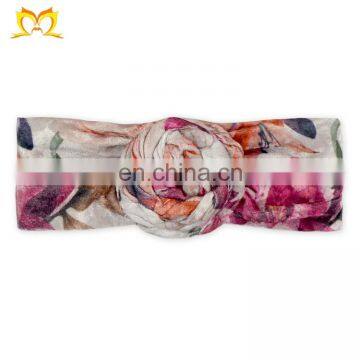 2019 Kids Valentine Heart Shape Turban Headwrap Crushed Velvet Kink Headband Hair Bands For Girls photo-3