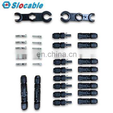 XLPE IP68 Waterproof DC Wire Solar Housing Connector With Thick Pure Copper Terminal