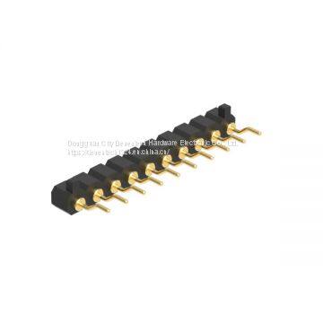 Dnenlink 2.54mm Pitch Single Row H2.5mm Plane Contact Right Angle Female Header SMT Type PogoPin Header photo-2