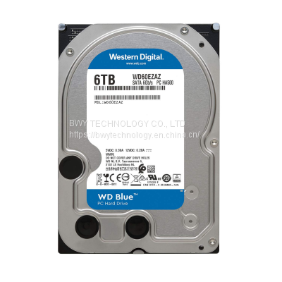 WD Blue 6TB Desktop Hard Disk Drive - 5400 RPM SATA 6Gb/s 256MB Cache 3.5 Inch - WD60EZAZ