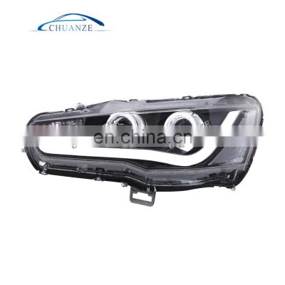 HEAD LAMP LED FOR MITISUBISHI LANCER 2010 UP BLACK HOUSING HEADLIGHT HOT SALE GOOD QUALITY