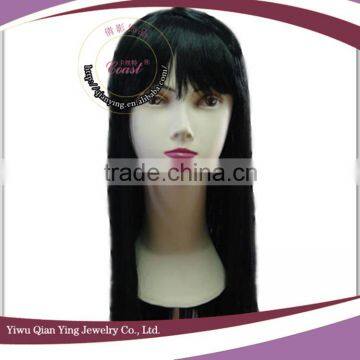 Cheap Orange Color Straight Synthetic Hair Party Wigs With Neat Bang photo-5