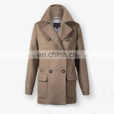 Plus shawl collar cashmere sweater coat and jackets for women