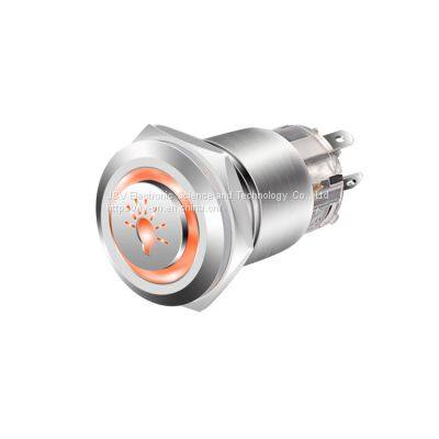 J&V 19MM Metal High Head Self-locking Switch Push Button photo-2