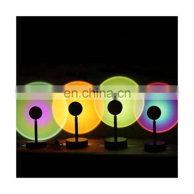 Photographic LED Sunset light Projection Floor Setting Sun Red Halo Light Projector Sunset Lamp