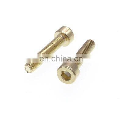 Brass Cap Screws, Decorative Slotted knurled Thumb M4 Brass Screws