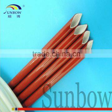 UL Approval Green Color Braided Fiberglass Sleeve Impregnated Silicone photo-4